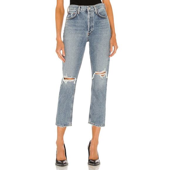 New with tags Riley High Rise Straight Crop Jean Escalate - Picture 1 of 11